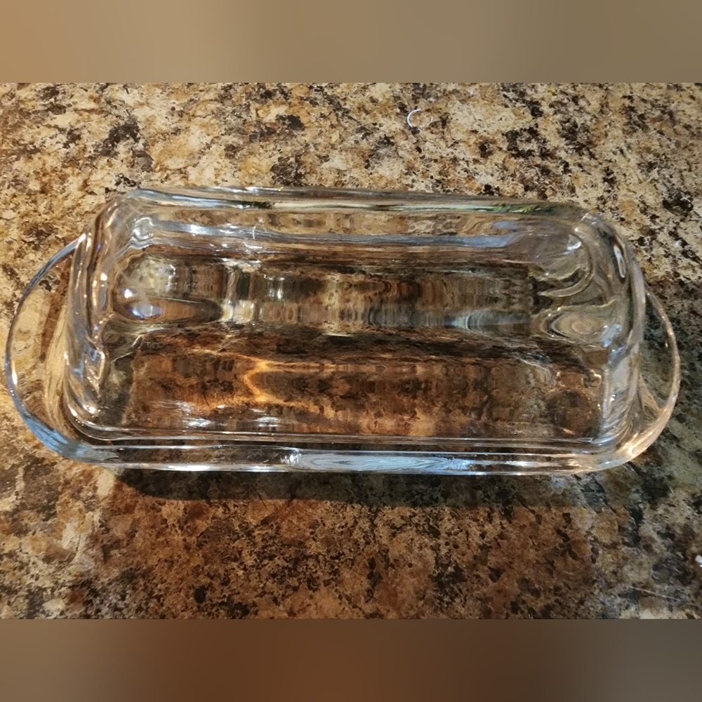 Vintage Glass Butter Dish
